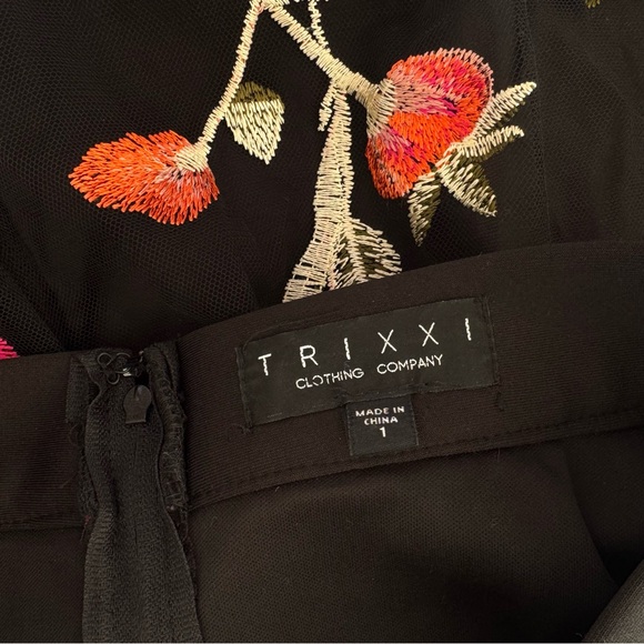 Trixxi embroidered floral Tulle formal maxi skirt Sz 1 - Picture 5 of 7